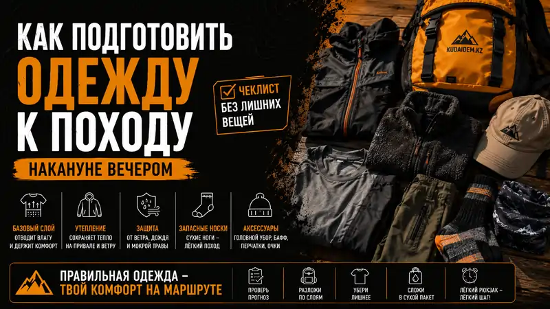Как подготовить одежду к походу накануне вечером и не взять лишнего