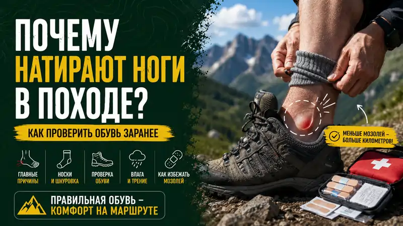 Почему натирают ноги в походе и как проверить обувь до маршрута