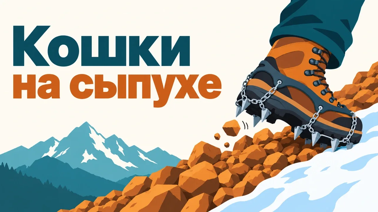 Ледоступы на сыпухе: оставить или снять перед спуском